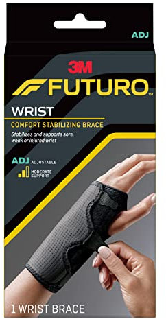 FUTURO Comfort Stabilizing Wrist Brace - Stabilizes and supports sore, weak or injured wrist - Adjustable