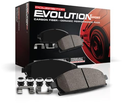 PowerStop Rear Brake Pads For Acura CL 1997-99 |CSX 2006-11 |EL 2001-05 |ILX 2013-22 |Integra 1997-98 |Acura Integra 2000-01 - Z23 Carbon-Fiber Ceramic Brake Pads With Installation Hardware, Z23-537
