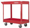Arebos Carrello da officina | Carrello a rulli | 2 scomparti | rosso