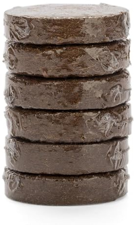 The Cat ladies Coco Coir Potting Soil for Indoor/Outdoor Plants, Expands to Fit 3 Inch and 4 Inch Pots - 6 Pack