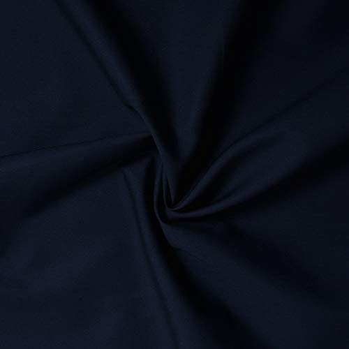 designers-factory Popeline Stoff aus 100% Baumwolle (Marineblau, 1m x 1m46)
