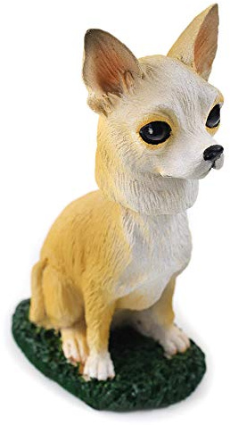 Animal Den Chihuahua T/W Dog Bobblehead Figure for Car Dash Desk Fun Accessory