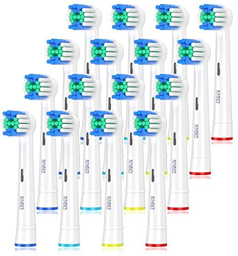 KHBD Toothbrush Head Compatible with Braun Oral B Electric Toothbrush, Precision Replacement Toothbrush Heads for Oral B Pro 600 650 2000 2500 3000,Smart Genius-16 Pack