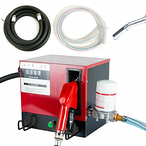 Diesel Pump Self-priming Petrol Station Automatic Black Nozzle 550 W 230 V Oil Fuel Delivery Pump Electric Oil Transfer Pump Oil Fuel Transfer Pump