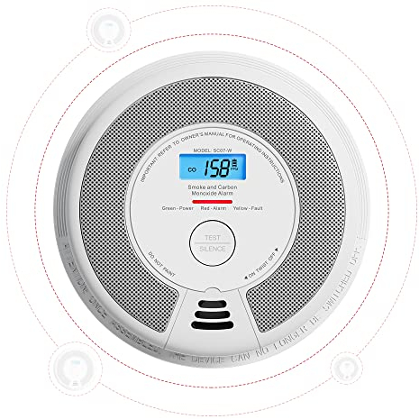 X-Sense Détecteur de Fumée et de Monoxyde de Carbone Interconnecté par RF sans Fil avec Pile d’Une Durée de Vie de 10 Ans, Portée de Transmission Supérieure à 250 m, SC07-W, Link+, Lot de 1