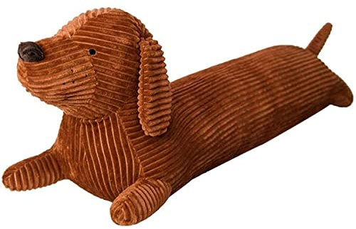 Ponjauk Langes Plüschkissen mit Dackel, 109,2 cm, braunes Hunde-Körperkissen, Tierpuppe, Cartoon-Körper, Schlafen, Umarmen, langes Kissen, Stofftier, Zuhause, Sofakissen, Dekoration, 109,2 cm