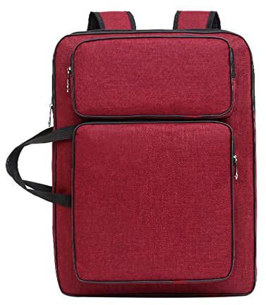 Zeichentasche A3 Zeichenplatte mit Griffen Tragetasche Malerei Skizzenblock Kinder 8K Zeichenmappen Tragbar Künstler Portfolio Verstellbar Transporttasche Multifunktionale Kunstbedarf Rucksack