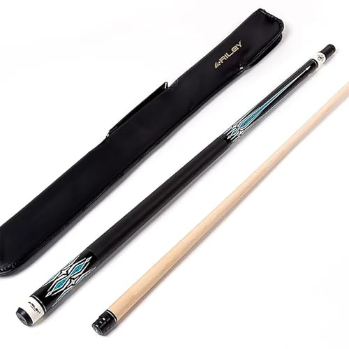 Riley Unisex-Adult Centurion Billard-Queue mit Tasche Koffer, Schwarz, 58 (147cm)
