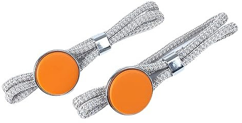 Gardinenbänder 2 Stück Home Gebundenes Gardinenseil Ohne Perforation Gardinenband Gebundenes Seil Vorhangschnalle, Orange