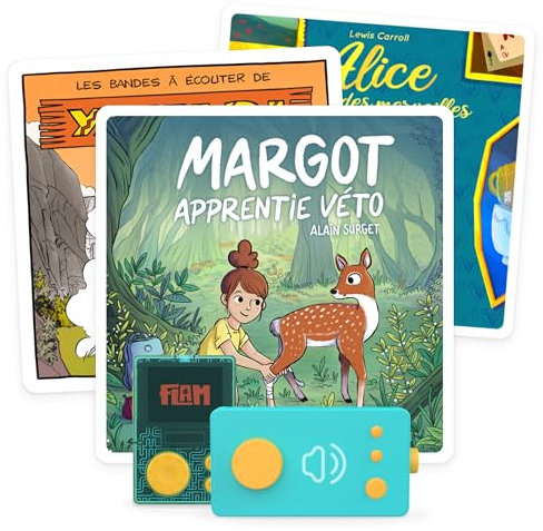 Lunii - 3 Livres Audio interactifs - Pack Les héros 40 Histoires pour Les Enfants de 5 à 8 Ans - 5h08 d'écoute sur la conteuse Ma Fabrique à Histoires - Boîte à Histoires