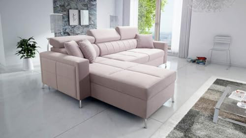 Best For Home SID I Maxi mit Schlaffunktion und Bettkasten, für das Moderne Wohnzimmer, Gästezimmer