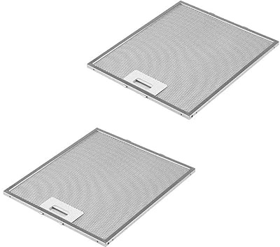 SOS Accessoire 2 Stück – Metallfilter (Anti-Fett) 267 x 305 mm für Dunstabzugshaube C00242705, C00280008 AEG, Airforce Amana, Ariston Hotpoint, Arthur Martin