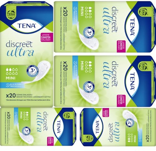 Discreet Ultra Mini Einlagen Pads Damenbinden x 5 Packungen