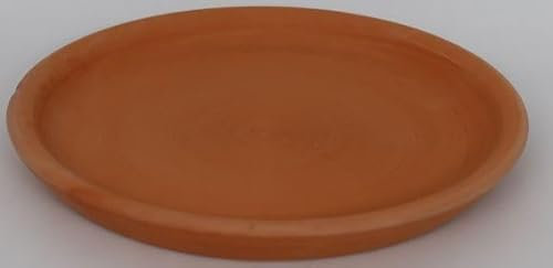 CHAQABONNIE Sottovaso in terracotta, grandi, rotondi, per interni o esterni, colore marrone naturale (confezione da 4)