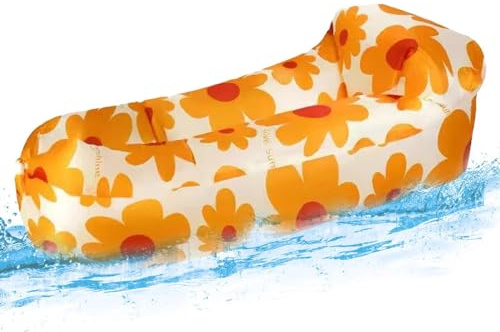 Generisch Aufblasbare Couch,Tragbarer Couchstuhl, Aufblasbare Liege, Strandkorb | Tragbare Aufblasbare Luftliege, Praktisch Für -Camping, Schwimmbad, Bootfahren,
