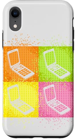 Hülle für iPhone XR Retro Pop-Art Ästhetik Klapp-Handy Vintage Flip Fold Phone