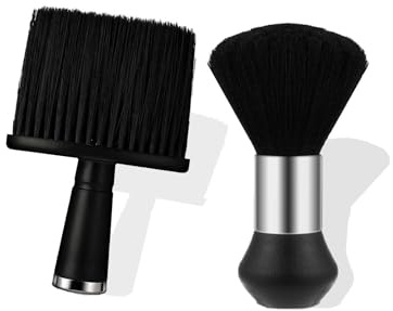Yeenano Friseurbürste,2 Stück Nackenpinsel Set Friseur Pinsel Haarpinsel Barbierbürst Soft Friseur Haarpinsel Barber-Zubehör für Die Reinigung Gebrochener Haare am Hals Staubentfernung usw