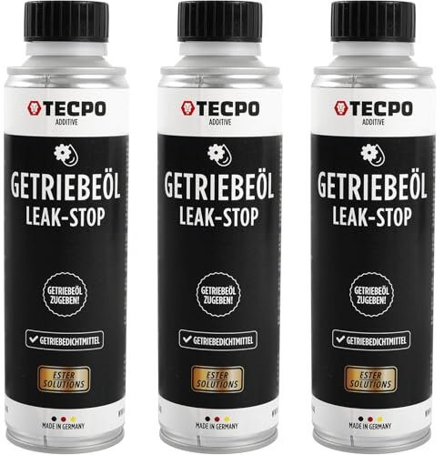 TECPO Dichtungs-Additiv, 300ml Getriebeöl Verlust Stopp - Getriebedichtmittel zum Stoppen von Leckagen und ölgeschmierten Systemen (3x 300ml)