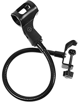 Flexibler Mikrofonständer Schwanenhals mit Arm Schwarz | Robuste Eisenkonstruktion mit Lackbeschichtung, Tragbar und Vielseitig Einsetzbar, für Verschiedene Mikrofone