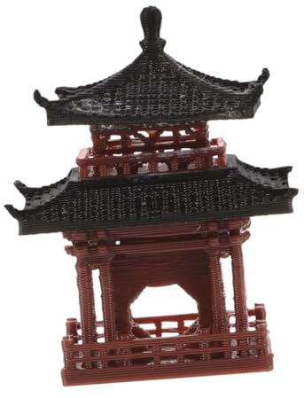 UKCOCO Pavillon Miniatura Stile Cinese Decorazione Per Paesaggi Bonsai Ornamentale Per Acquari Di Architettura Per Ambienti Interni Ed Esterni