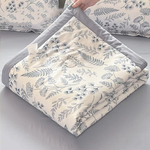 Yinghesheng Coverless Duvet Single Bedspread - 100% Cotton Quilted Bedspreads for UK Single, King Size Beds | Hypoallergenic, Easy Care Bedding,C,180x200cm