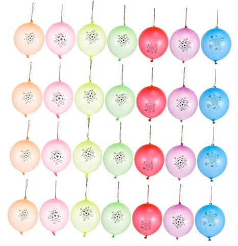 ERINGOGO 50pcs Punch Balloon Toy for Boys and Girls Bright Colors Latex Balloons Bands Party Favors