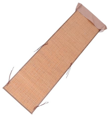 ULTECHNOVO Cuscino Per Sedia in Bambù Design Con Cinghie Di Fissaggio Rinforzate Adatto Per Camera Da e Ufficio Tappetino Traspirante e Fresco Per Sedute Estive
