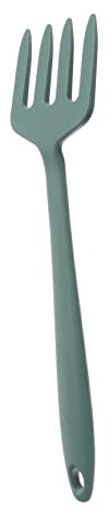 HOLIDYOYO Tenedor De Silicona Para Pasta Mediano Color Verde Oscuro Utensilio De Cocina Resistente Al Calor Mango Ergonómico Multifunción Para Uso Doméstico y Cocina