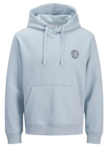 JACK & JONES Jjalliance Sweat à Capuche, Bleu céleste, L