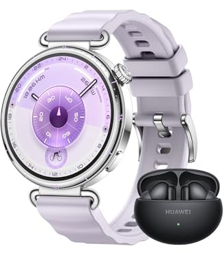 HUAWEI Watch GT 6 GPS 41mm Montres connectées + Freebuds 6i Noir Écran AMOLED de 1,32 Pouce, Jusqu'à 14 Jours d'autonomie, Cyclisme de Niveau Professionnel, Compatible avec iOS et Android, Violet