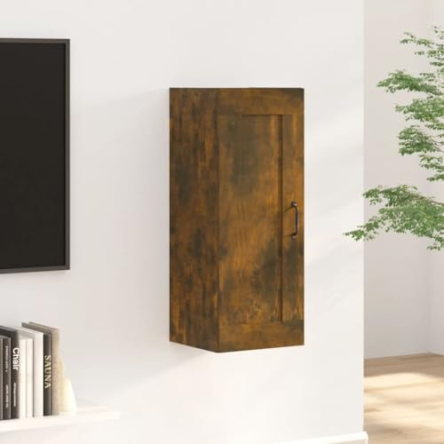 QZZCED Armario Flotante de Madera Contrachapada con 1 Puerta, Armario de Pared para Almacenamiento en Salón y Dormitorio, Estantería Colgante Multiusos para Optimizar