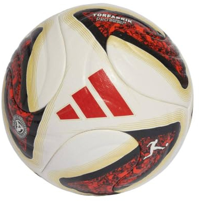 Adidas Bundesliga Pro Ball für Erwachsene, Unisex, Weiß/Schwarz/Solarrot, 5