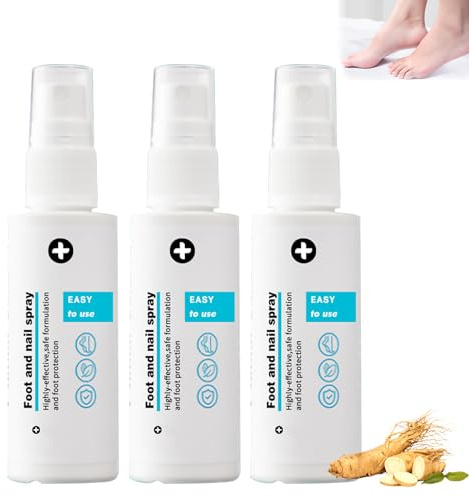 Spray para pies, 3 unidades de aerosol para pies, cuidado de pies y uñas, para reparación de uñas, control de olores, alivio de infecciones de pies, efecto rápido, spray para el cuidado de los pies