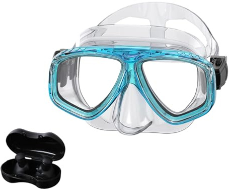 HSTWODE Sehstärke korrigierbare Freitauchmaske – 0-800 Dioptrien individuell wählbar Unisex, Tauchtraining und Wassersport, Antibeschlag & 3D Dichtdesign, für Freitauchen