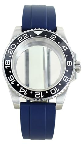 1 st 40 mm klockfodral Gummirem Safirglas Keramisk ram for NH35 NH36 NH34 8215 Urtavla 28,5(Glass Bottom Cover14,Miyota 8215)