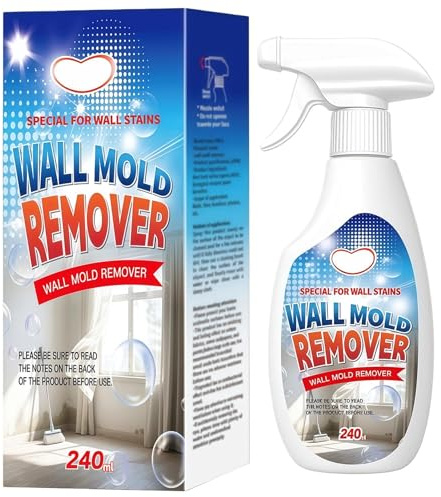 Powerful Wall Mold Remover Spray - Fast Acting Stain & Mould Cleaner for Bathrooms, Kitchens, Tiles, Wood & Fabric - Long-Term Protection, Non-Damaging Formula