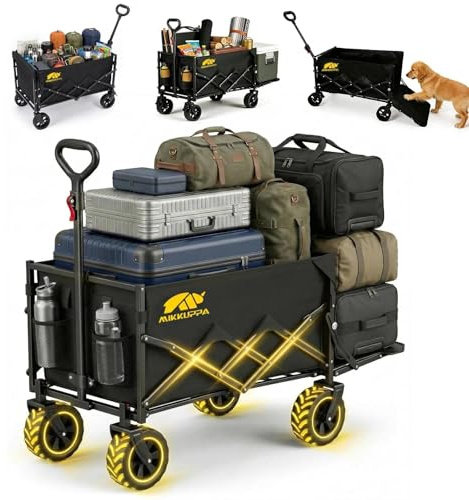 MIKKUPPA Chariot pliable - 150 l - Charge maximale : 170 kg - Anthracite