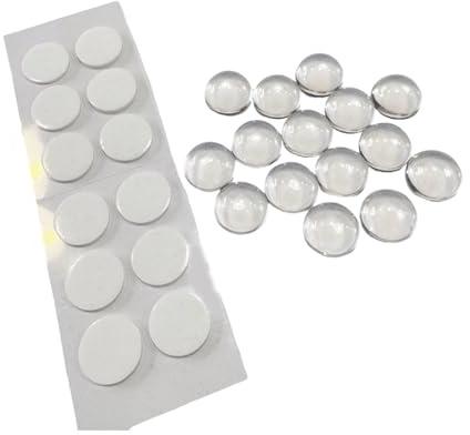 Obotsnoi 32Pcs Transparency Glass Keytop Stickers Keycap Height Extenders for Nails Friendly Typing and Elegant Keyboard Makeover Art Helpers