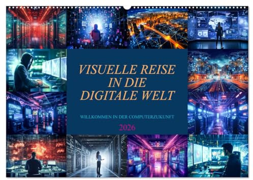 Visuelle Reise in die digitale Welt (Wandkalender 2026 DIN A2 quer), CALVENDO Monatskalender: Erkunden Sie die digitale Welt, eine visuelle Reise durch den Kalender der Zukunft (CALVENDO Technologie)