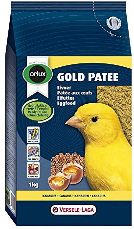 VERSELE-LAGA Orlux Gold Patee Canaris 1 kg - färdig att använda äggpasta - kanariefåglar och exotiska fåglar