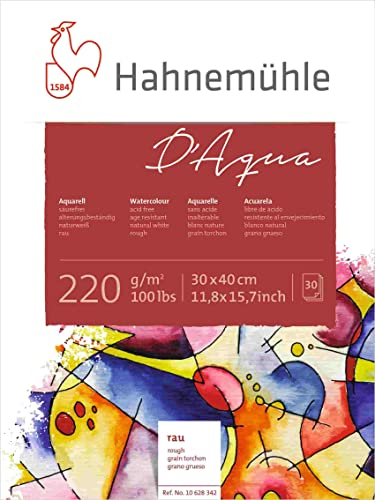 Aquarellblock D'Aqua rau 220g/m², 30x40cm, 30Blatt