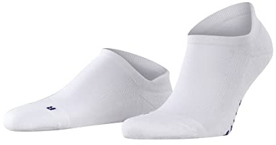 FALKE Sneaker cool kick män kvinnor unisex svart vit många andra färger förstärkta sneakerstrumpor utan motiv, andas med plyschsula och hälflik 1 par, Vit (vit 2000), 44-45