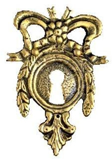 Antikhof Möbelbeschlag Barock Messing gegossen Patiniert,Größe: 5,3 x 7,8 cm,Bestellnummer: KL 9