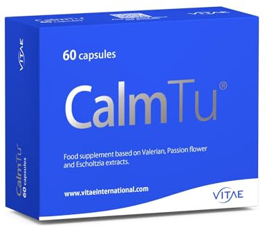 Vitae CalmTu 60 cápsulas | Valeriana, Pasiflora y Amapola de California | Gestión del estrés y ansiedad | Efecto tranquilizante | Sin efectos secundarios