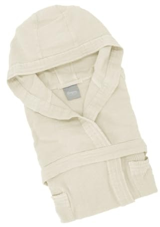 Accappatoio ULTRALEGGERO SOMMA ADULTO nido ape cotone 100% - AVORIO -TAGLIA XL