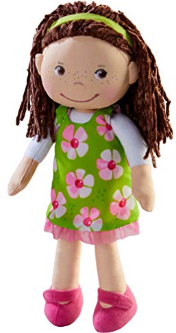 HABA Kuschelpuppe Coco – Weiche Stoffpuppe 30 cm, ideal für Mädchen und Jungen, waschbar und leicht an- und auszuziehen, ab 1,5 Jahren – 1303666001