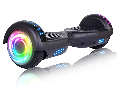 SISIGAD Hoverboard, with Bluetooth and Colorful Lights Self Balancing Scooter