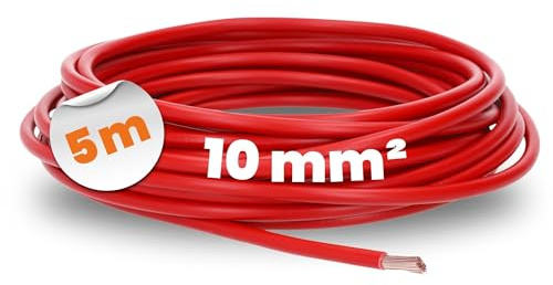 Lapp 4520045 H07V-K 10 mm² Verdrahtungsleitung Rot - 5m Aderleitung | Flexible Litze für Schaltschrankbau und Steuerungstechnik - 10mm2 PVC-Einzelader gemäß HAR-Norm - Cu-Litzendraht Klasse 5