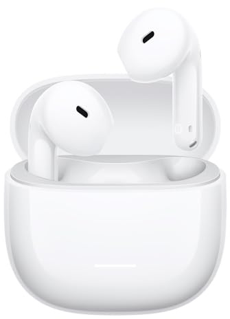 Xiaomi REDMI Buds 8 Active - Auricolari Bluetooth TWS Semi-in-ear, Driver titanio da 14,2 mm per bassi potenti, Fino a 37h di autonomia, BT5.4, connessione simultanea a 2 dispositivi, 5EQ, IP54,Bianco