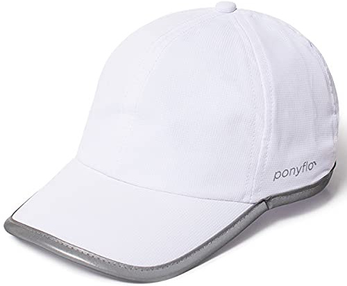 Ponyflo Kids Active Ponytail Hat - Baseball Hat with Full Back Opening for Girls Ages 7-12 Years - UV Certified Protection